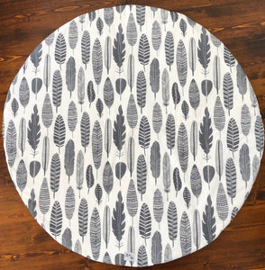 Grey & White feather Reversible Playmat